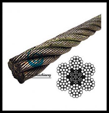 Bright Wire Rope Eips Iwrc - 6X19 Class (Lineal Foot)